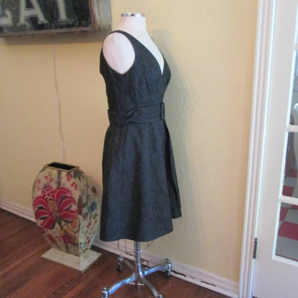 Gorgeous Black Sexy Classy Lace Dress Empire Belted Waist - Picture 4 of 5